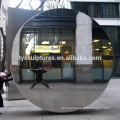 art work high polished 304 stainless steel sphere sculpture for park street decoration